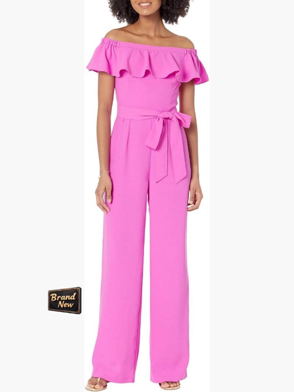 Size 2 Off-Shoulder Jumpsuit, Polyester, Maxi Length, Beach Wear